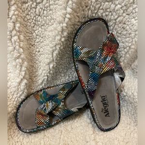 ALEGRIA Women’s Sandals Multicolor Snake Print Euro Size 41